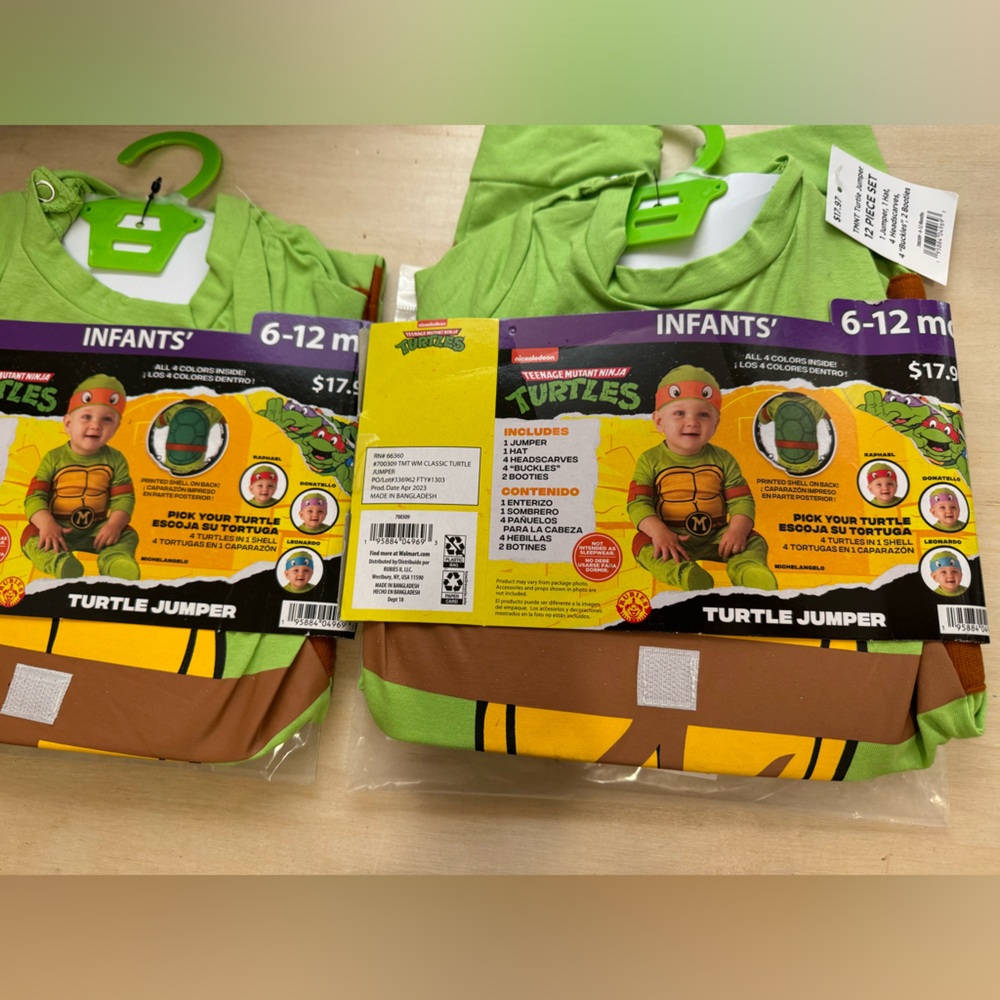 Twin set of TMNT Costumes 6-12 months - Picture 5 of 5